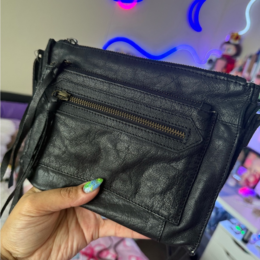 Black Leather Women's Bag by Day and Mood